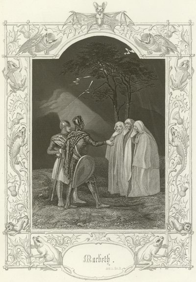 Macbeth, I. felvonás, iii. jelenet alkotó: Joseph Kenny Meadows